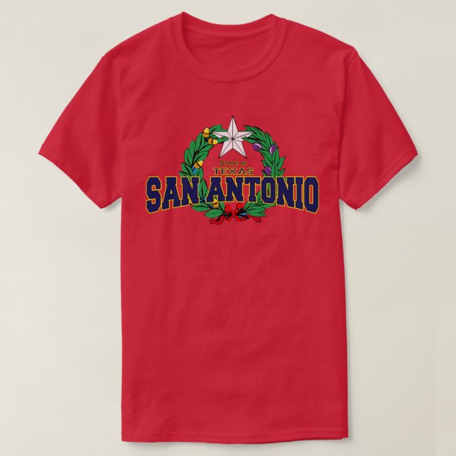 San Antonio Texas StateUSA T-Shirt (Design Front)