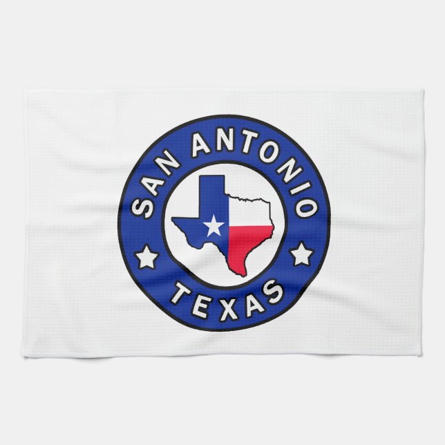 San Antonio Texas Tea Towel (Horizontal)