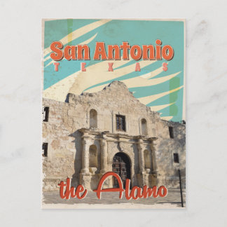 San Antonio, Texas, The Alamo Travel Poster Postcard