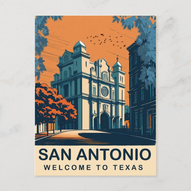 San Antonio, Texas, Travel Postcard (Front)