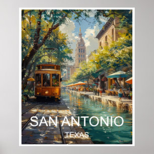 San Antonio Texas Travel Poster