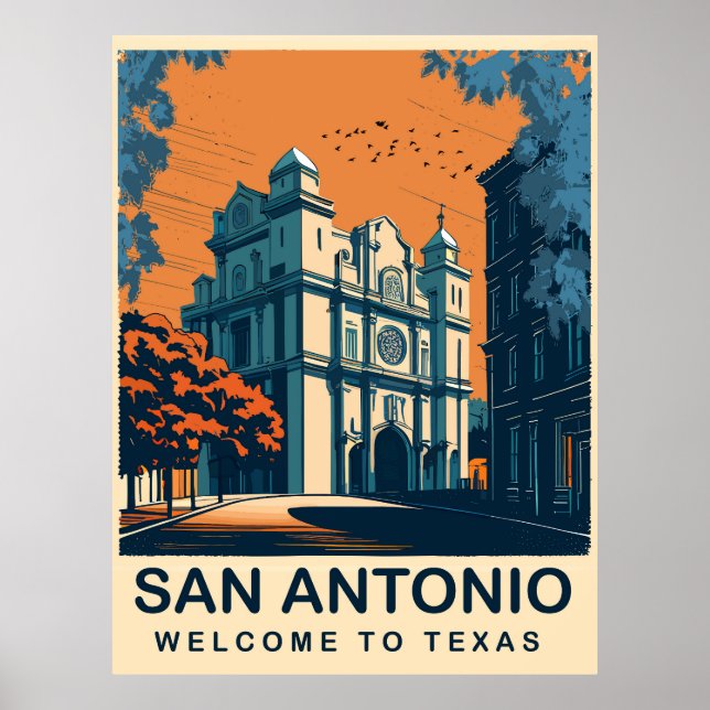 San Antonio, Texas, Travel Poster (Front)