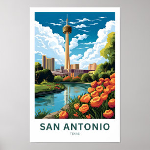 San Antonio Texas Travel Print