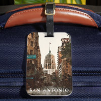 San Antonio Texas Vintage City Travel Watercolor