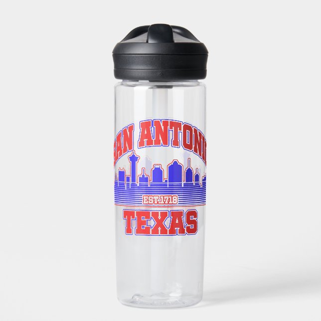 San Antonio,Texas Water Bottle (Front)