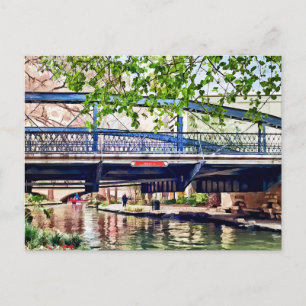 San Antonio TX - Bridge on Paseo Del Rio Postcard