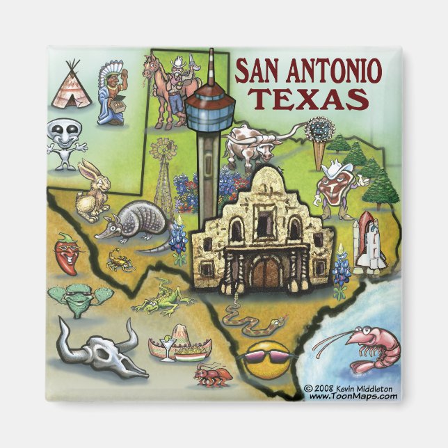 San Antonio TX Magnet (Front)
