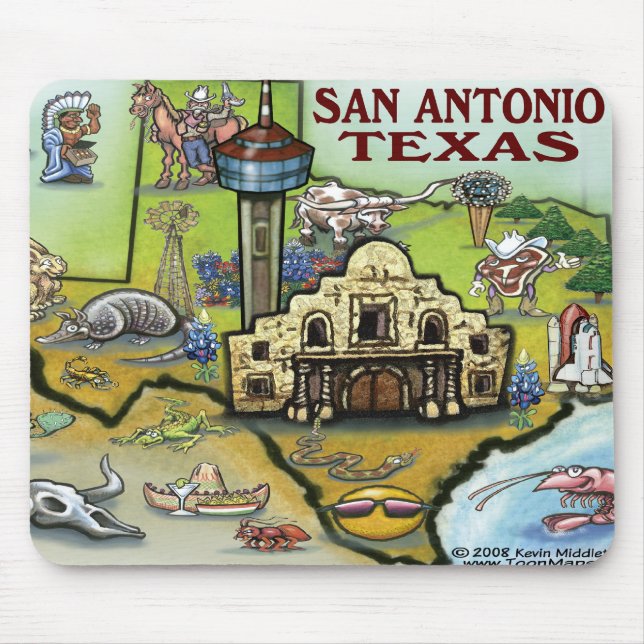 San Antonio TX Mouse Mat (Front)