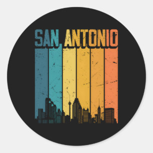 San Antonio Usa Skyline San Antonio Classic Round Sticker
