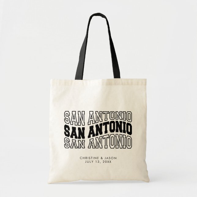 San Antonio Wedding Welcome Tote Bag (Front)