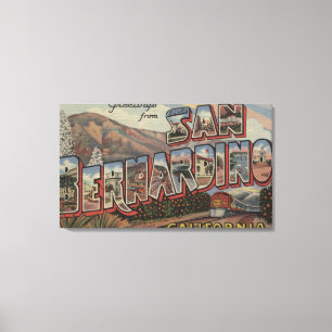 San Bernardino, California - Large Letter Scenes Canvas Print