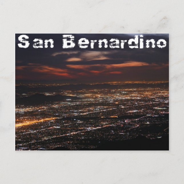 San Bernardino California Postcard (Front)