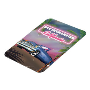 San Bernardino California retro USA travel poster Magnet