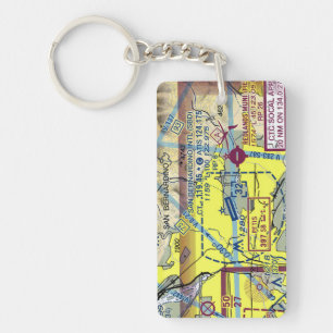 San Bernardino chart / taxi diagram Key Ring