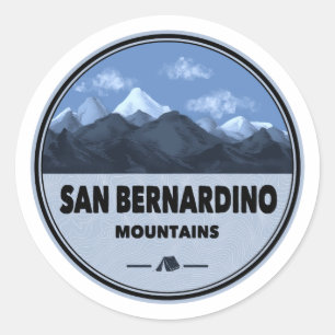 San Bernardino Mountains California Camping Classic Round Sticker
