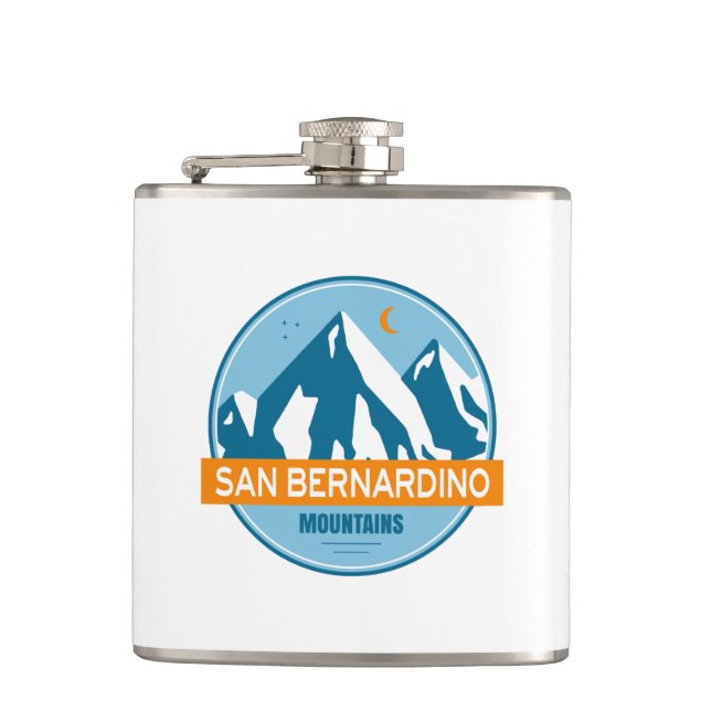 San Bernardino Mountains California Hip Flask (Front)