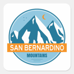 San Bernardino Mountains California Square Sticker