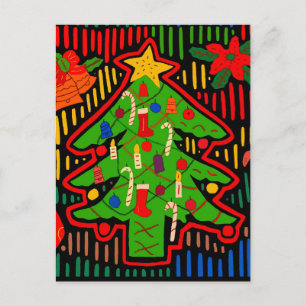 San Blas Island Christmas Tree Mola Postcard