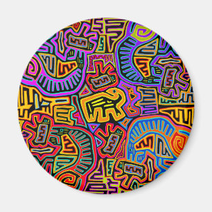 San Blas Island Mola Collage Magnet