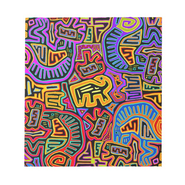 San Blas Island Mola Collage Notepad (Front)