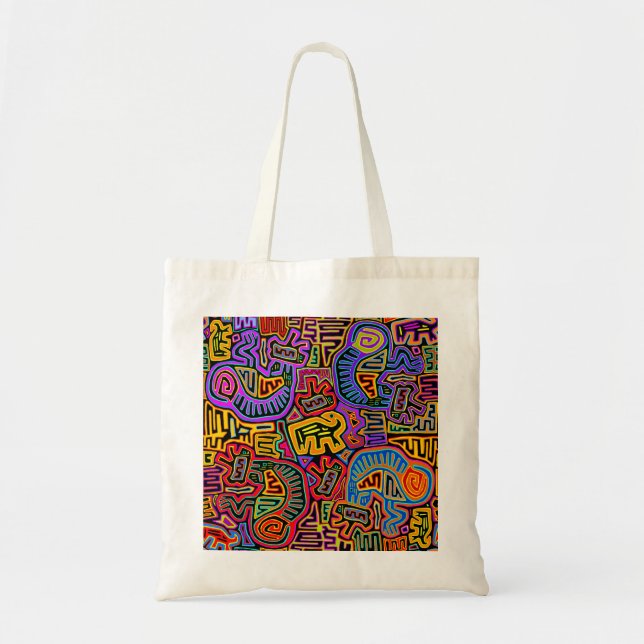 San Blas Island Mola Collage Tote Bag (Front)