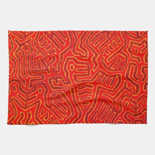 San Blas Island Mola Spirits Tea Towel (Horizontal)