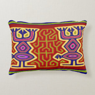San Blas Island Mola Throw Pillow