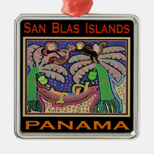 San Blas Islands Panama Mola Metal Tree Decoration