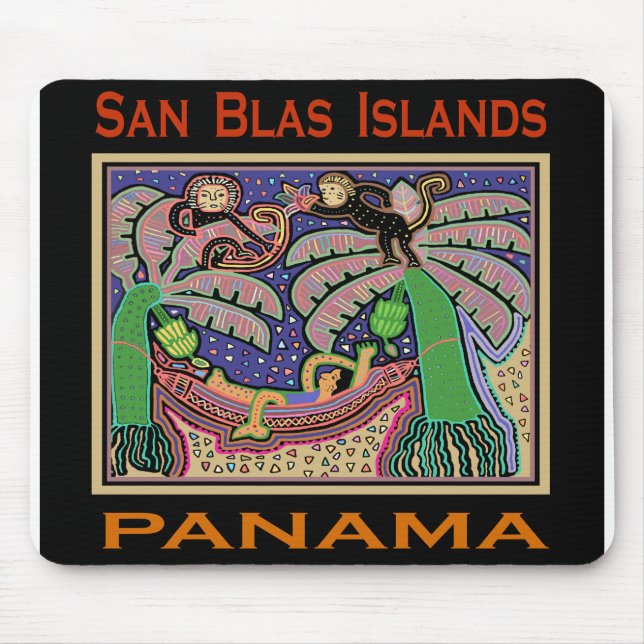 San Blas Islands Panama Mola Mouse Mat (Front)