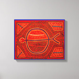 San Blas Mola Stingray Canvas Print