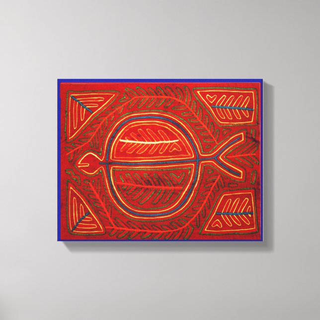 San Blas Mola Stingray Canvas Print (Front)