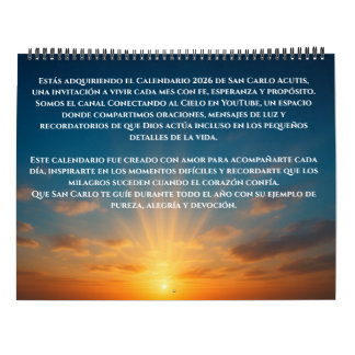 SAN CARLO ACUTIS - 2026 CALENDAR