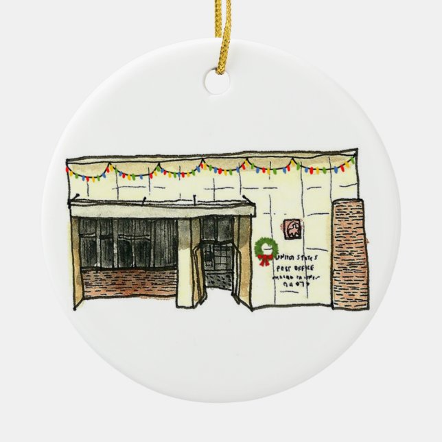 San Carlos California Ornament - Post Office (Front)