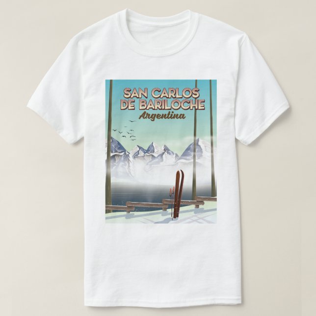 San Carlos de Bariloche Ski travel poster T-Shirt (Design Front)