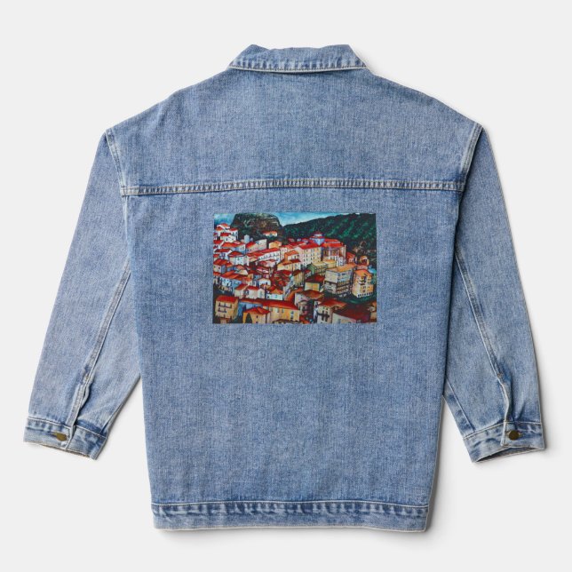 San Chirico, Italy Denim Jacket (Back)