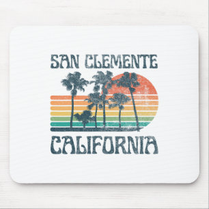 San Clemente California Beach Summer Vacation Vint Mouse Mat
