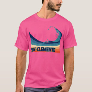 San Clemente California Retro Surf  Sailing & Fish T-Shirt