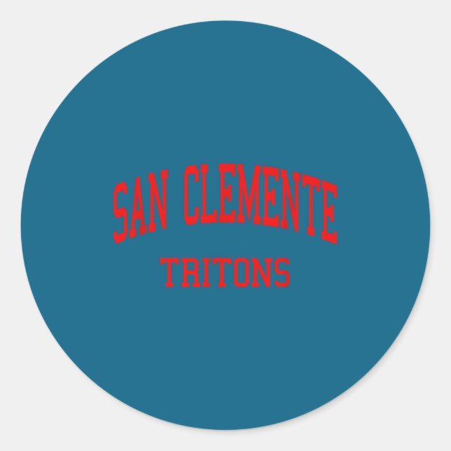 San clemente high school hs san clemente ca retro  classic round sticker (Front)