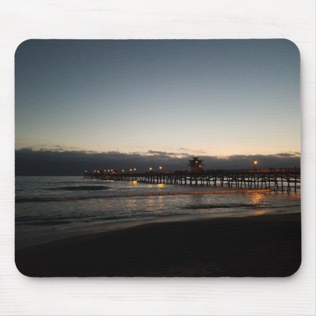 san clemente pier night time ocean california mouse mat (Front)