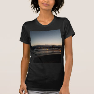 san clemente pier night time ocean california T-Shirt