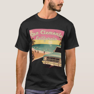 San Clemente Retro Beach Vacation Souvenir San Cle T-Shirt