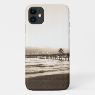 San Clemete pier California beach vintage photo iPhone 11 Case