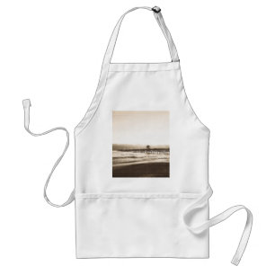 San Clemete pier California beach vintage photo Standard Apron