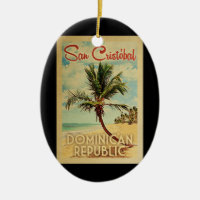 San Cristobal Palm Tree Vintage Travel