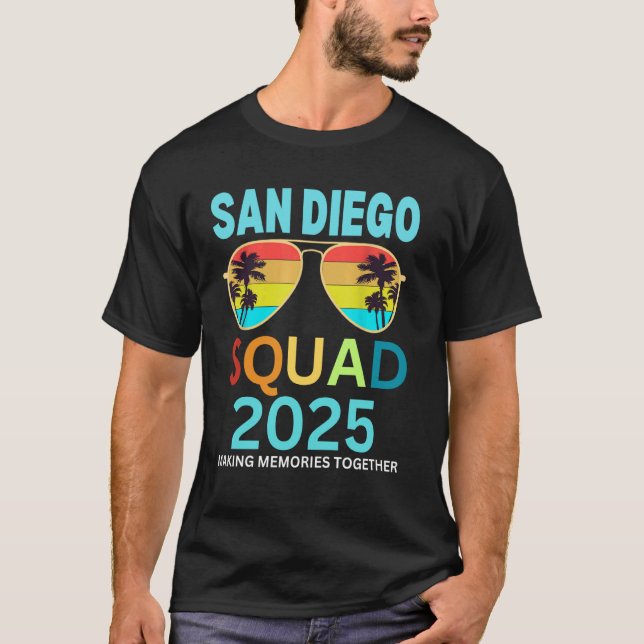 San Diego 2025 Beach Vacation Matching Group T-Shirt (Front)