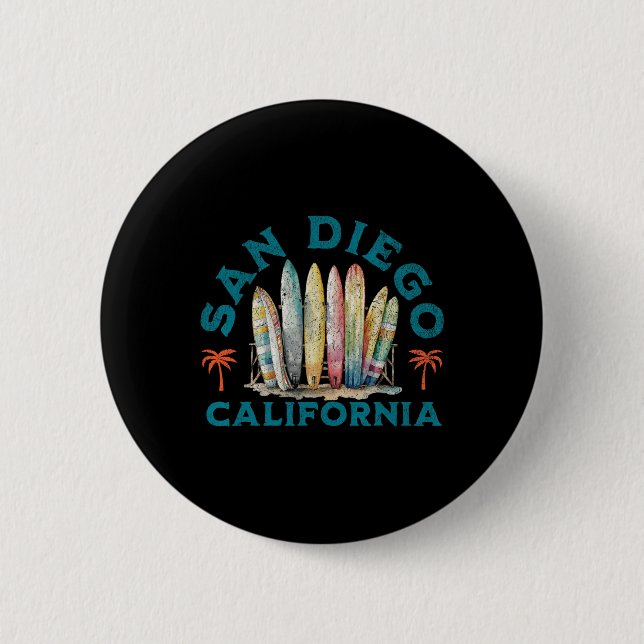 San Diego  6 Cm Round Badge (Front)