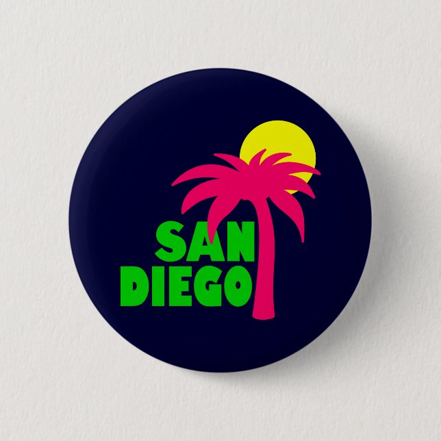 San Diego 6 Cm Round Badge (Front)
