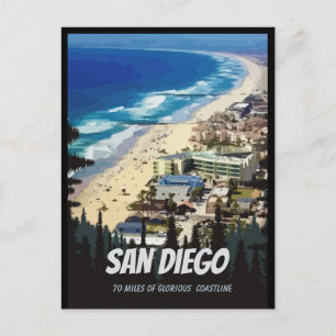 San Diego 70 miles of glorious coastline Postcard