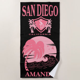 San Diego Bachelorette Party Customised Vacation Beach Towel