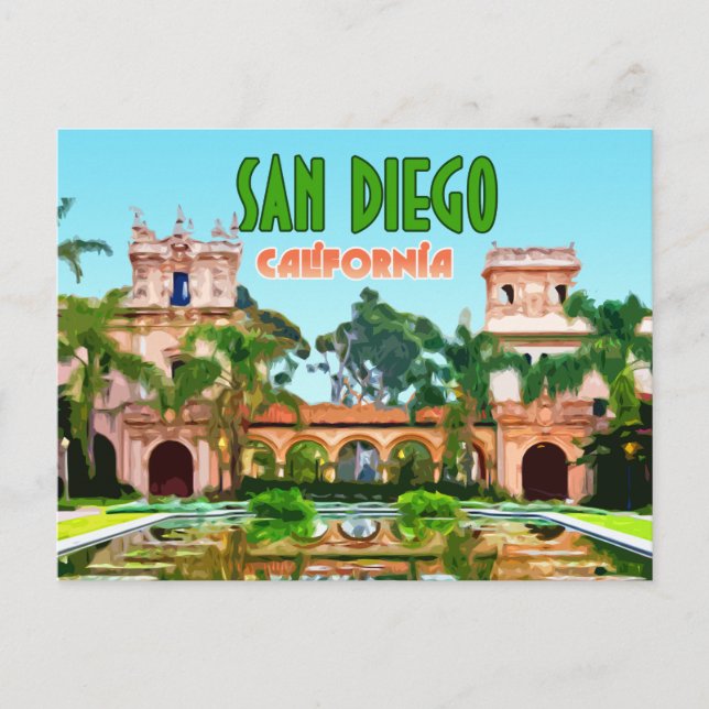 San Diego Balboa Park California Vintage Postcard (Front)